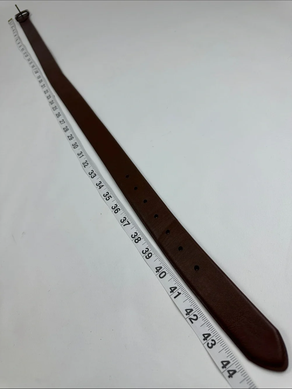 Goodfellow & Co. Classic Brown Non-Leather Men's Belt - Pewter-Tone Buckle. 45in